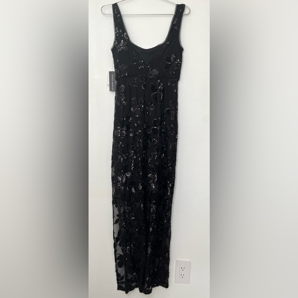 Donna Morgan NWT Floral Mesh Sequin Midi Dress - Picture 5 of 8